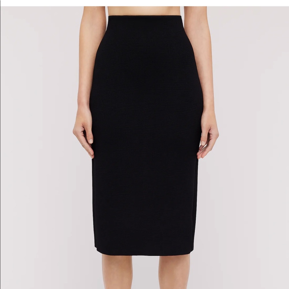 Scanlan Theodore Crepe Knit Pencil Skirt Black